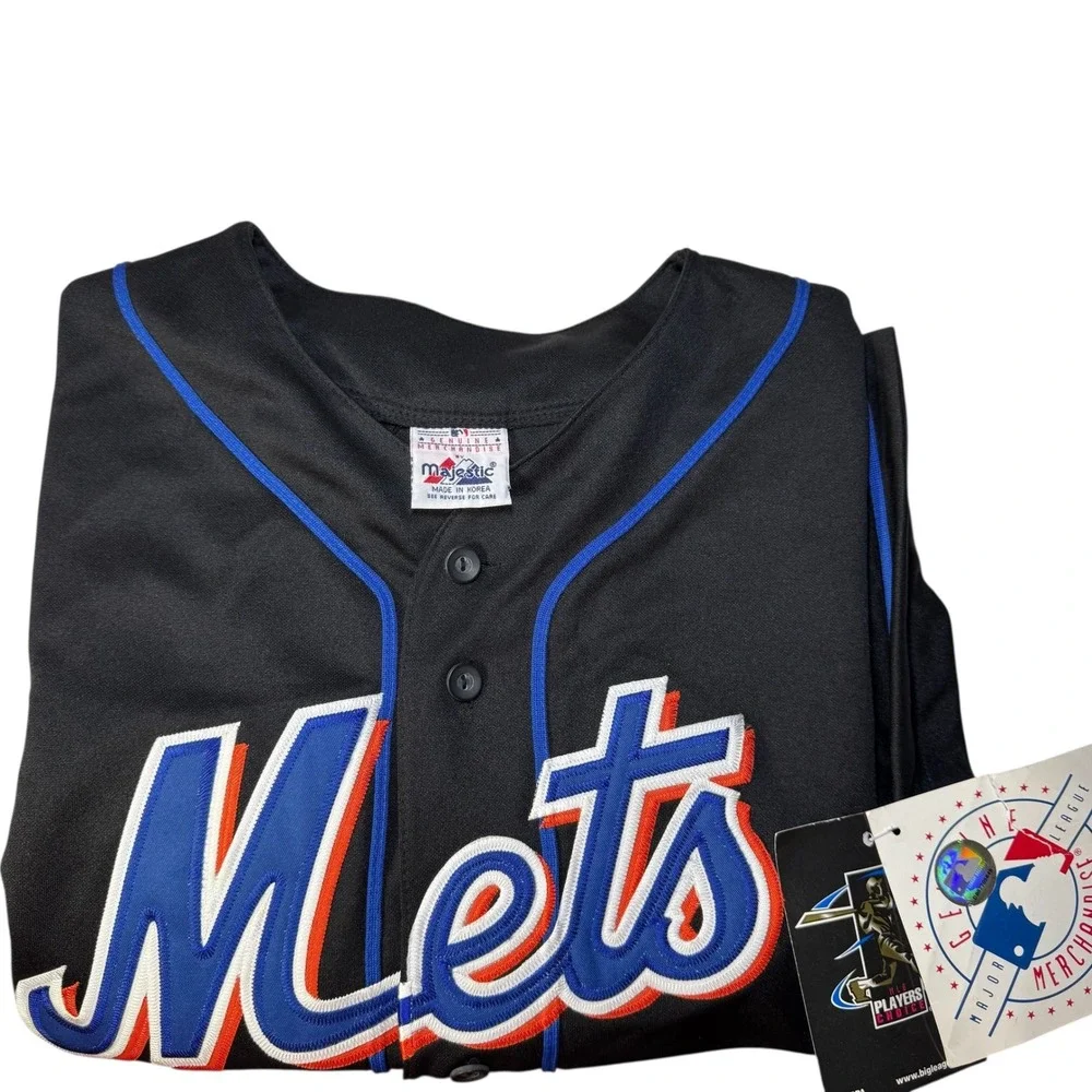 Majestic Piazza 31 Mets Jersey XXL Black Majestic Korea MLB Vintage Sewn - Picture 9 of 10